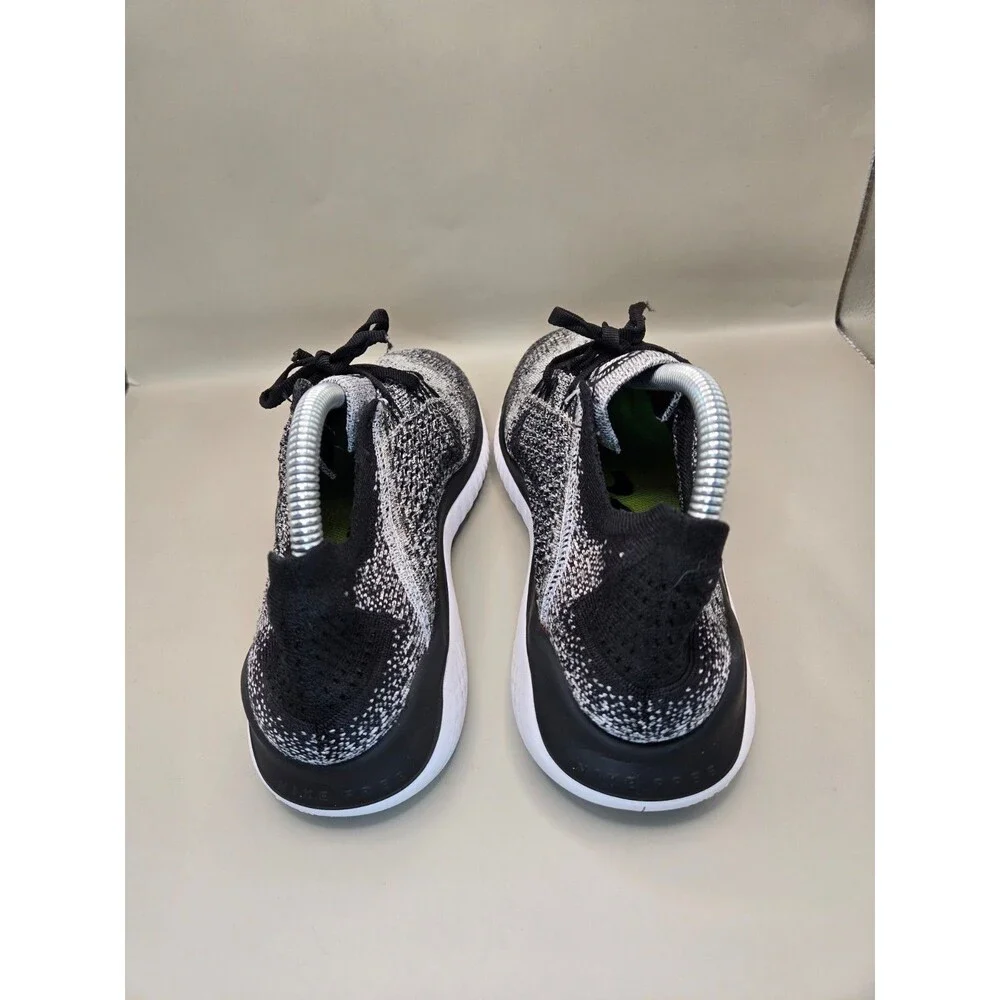 Nike Free RN Flyknit 2018 Oreo Shoes Mens 8 Black Road Running Athletic Sneakers